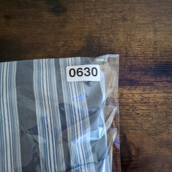 Johnnie-O Mens XL Blue White Striped Long Sleeve Button Down Cotton Shirt - Picture 8 of 8